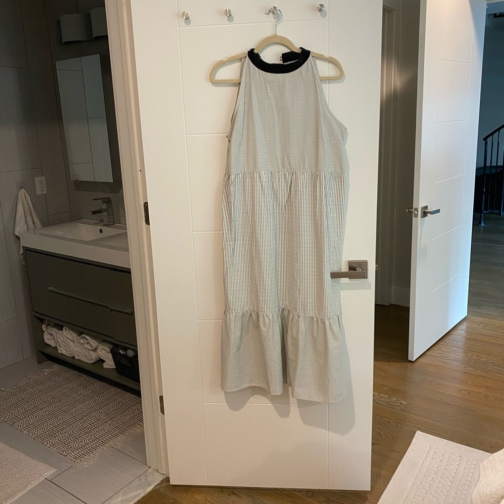 Striped summer midi dress